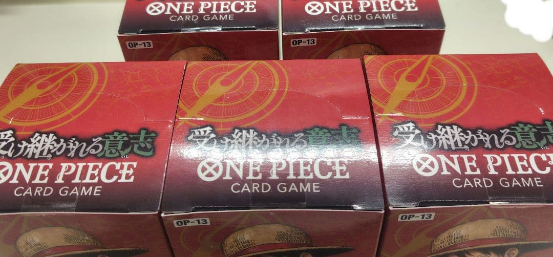 ワンピースカードゲーム　受け継がれる意志　5box　テープ付