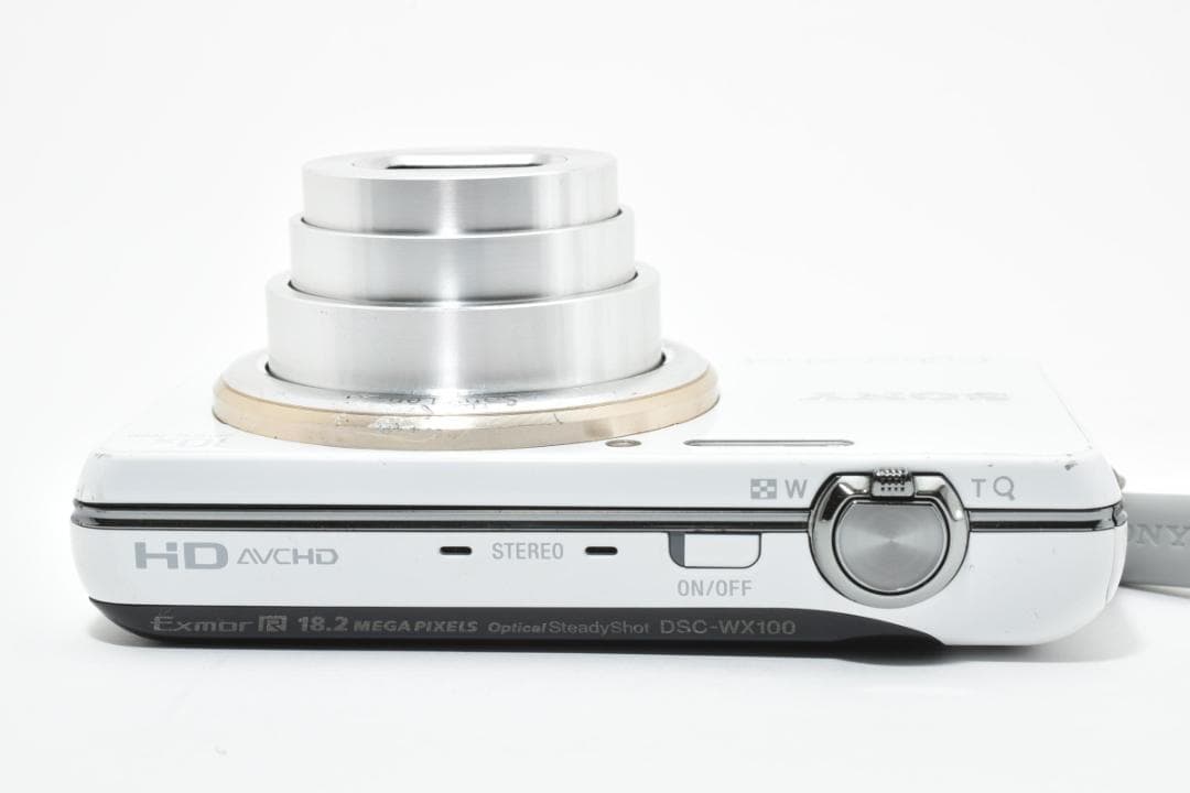 良品)Sony CyberShot　DSC-WX100ホワイト　デジカメ#695