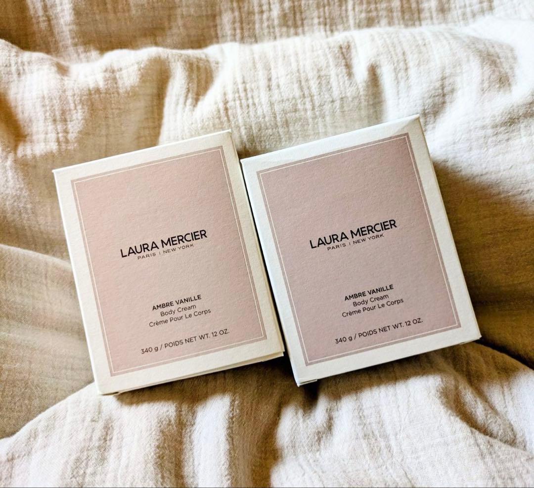 LAURA MERCIER アンバーバニラ ボディクリーム 340g 2点セット