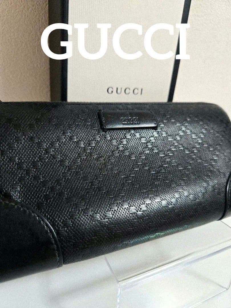 【今週末限定5,000円OFF！】GUCCI シマ/型 押し レザー長財布