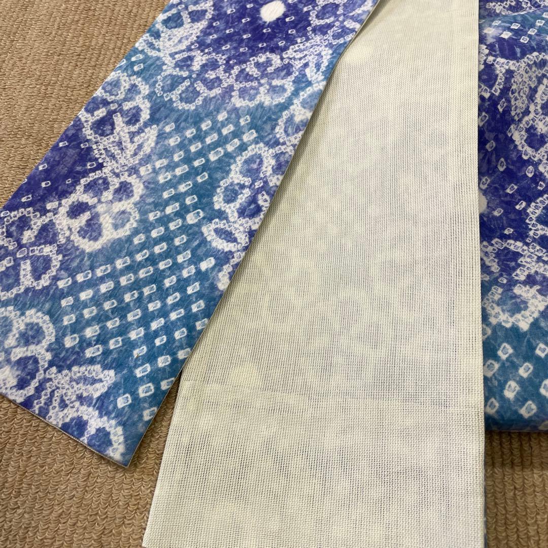 沙*京様 新品 手絞り 有松絞り 綿 裏地麻 半巾帯 浴衣帯 和装 半幅帯 ゆか