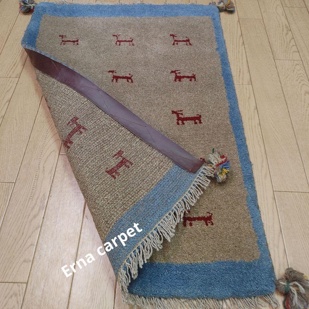 Summer SALE ペルシャ絨毯　ギャッベ　新品 85x57 cm