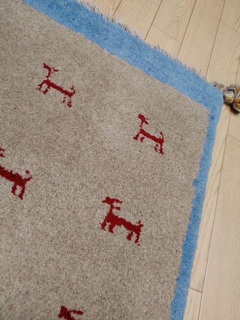 Summer SALE ペルシャ絨毯　ギャッベ　新品 85x57 cm