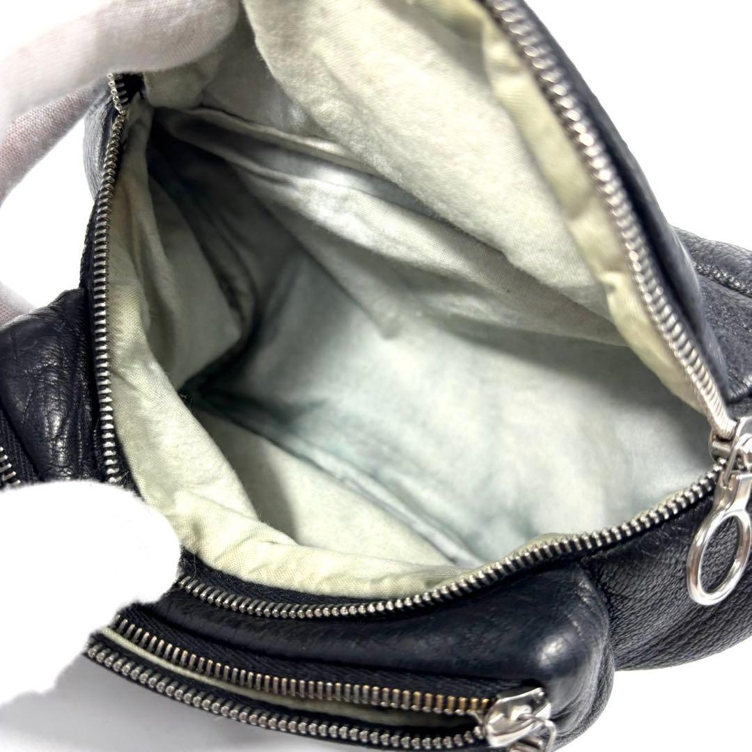 ✨希少 美品✨アエタ DA11 S ボディバッグ ディアスキン ブラック 黒