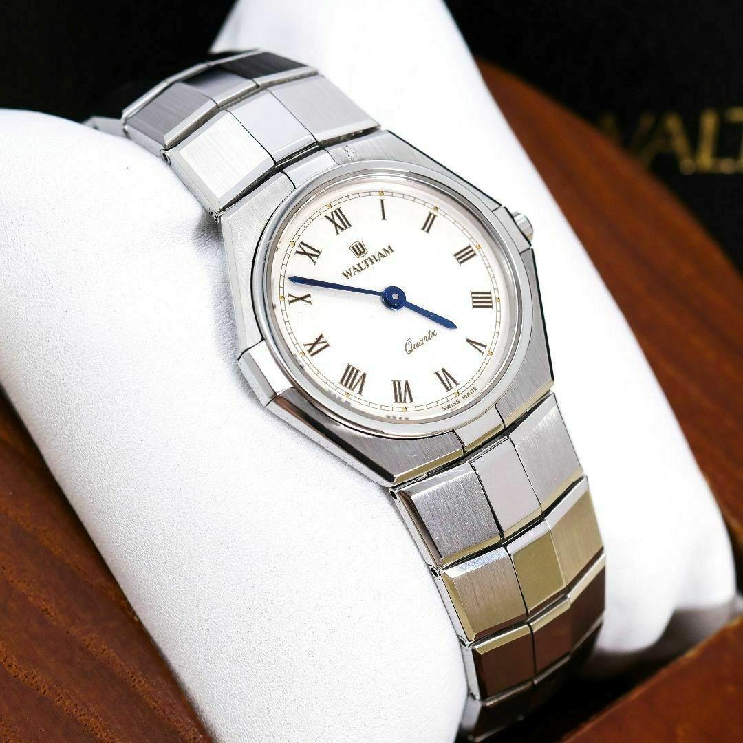 稼働 WALTHAM 腕時計 クラシカル 新品電池 青針 外箱 2133