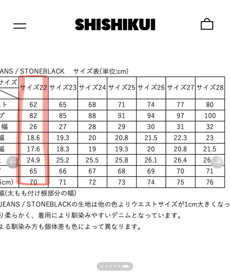 パンツ SHISHIKUI JEANS BASIC JEANS / STONEBLACK