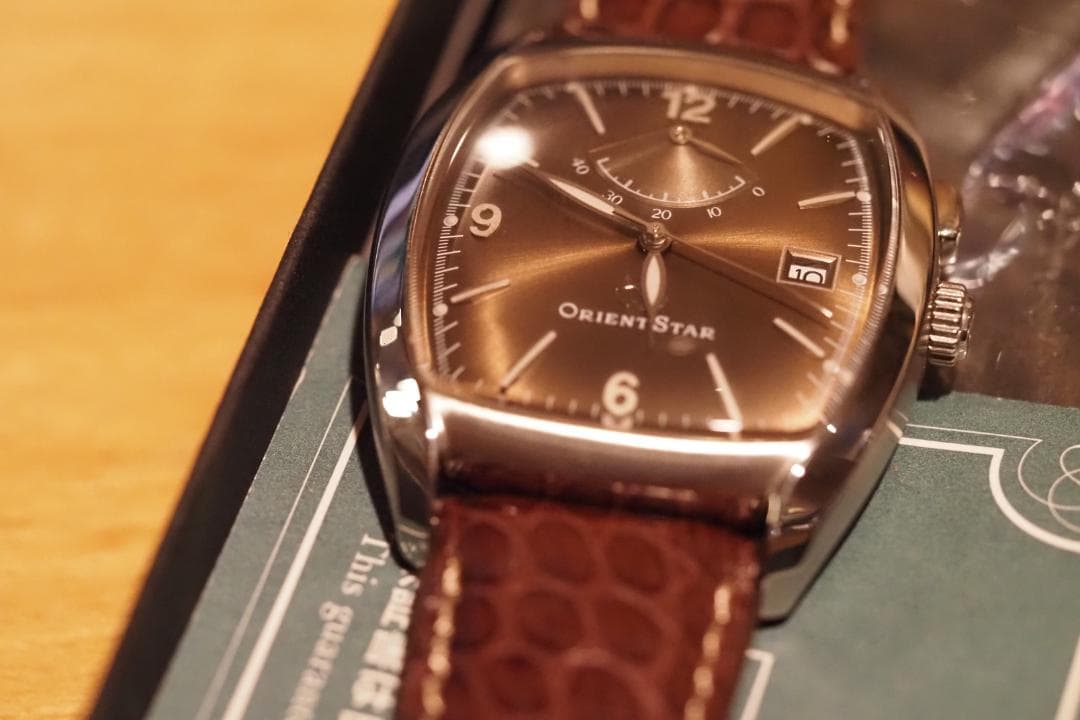 ORIENT STAR ブラウンレザー 時計