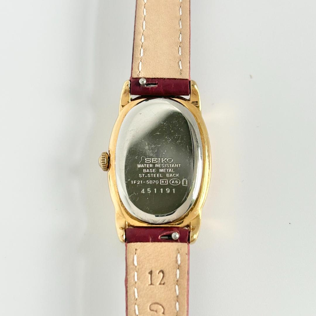 整備済 SEIKO NOIE オーバル 電池交換済 新品ベルト