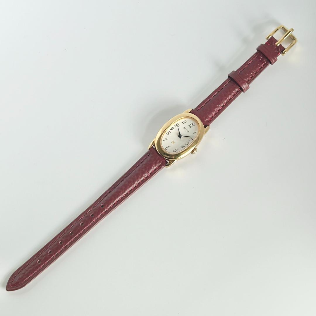 整備済 SEIKO NOIE オーバル 電池交換済 新品ベルト