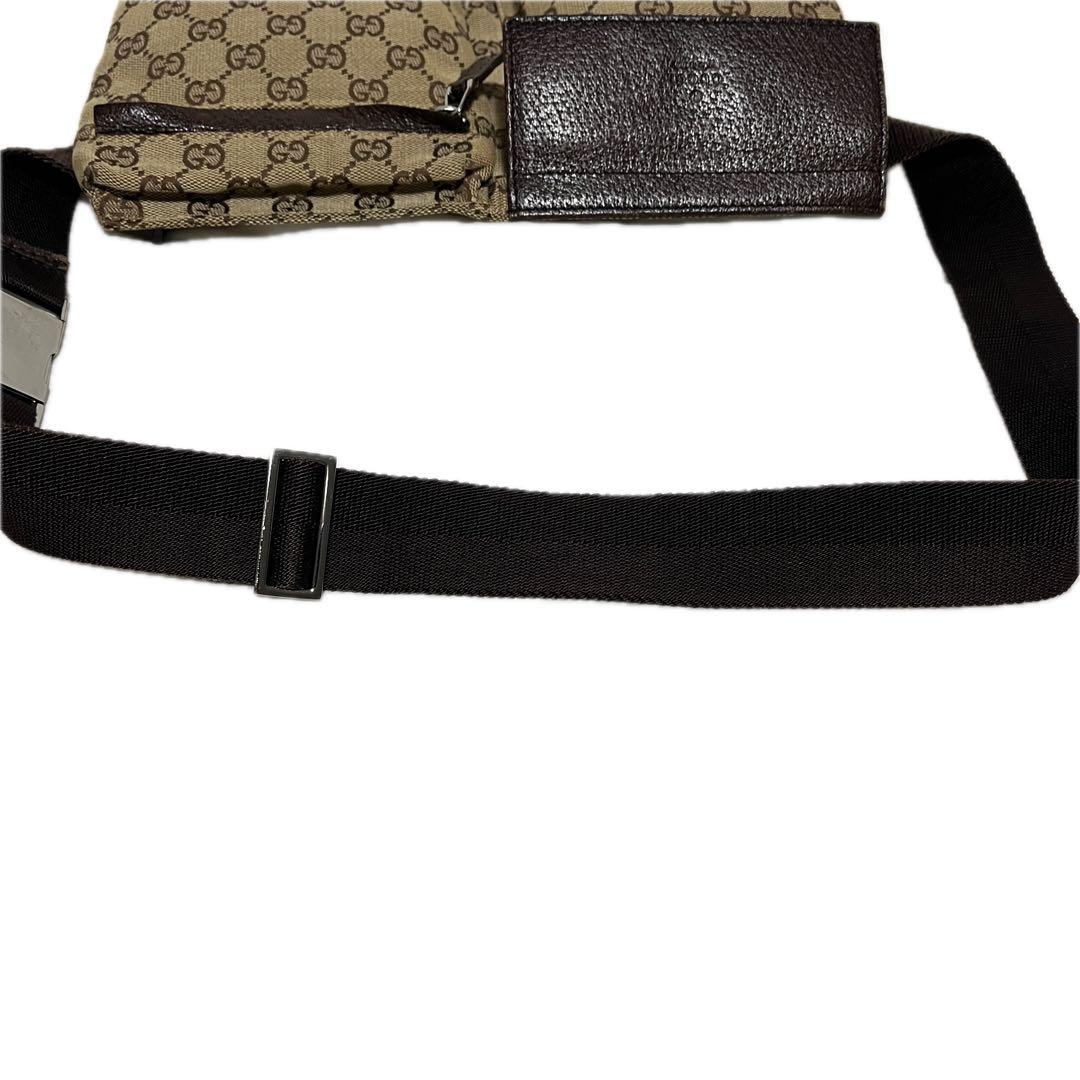GUCCI GGキャンバス ボディバッグ ウエストバッグ ベージュ グッチ 92