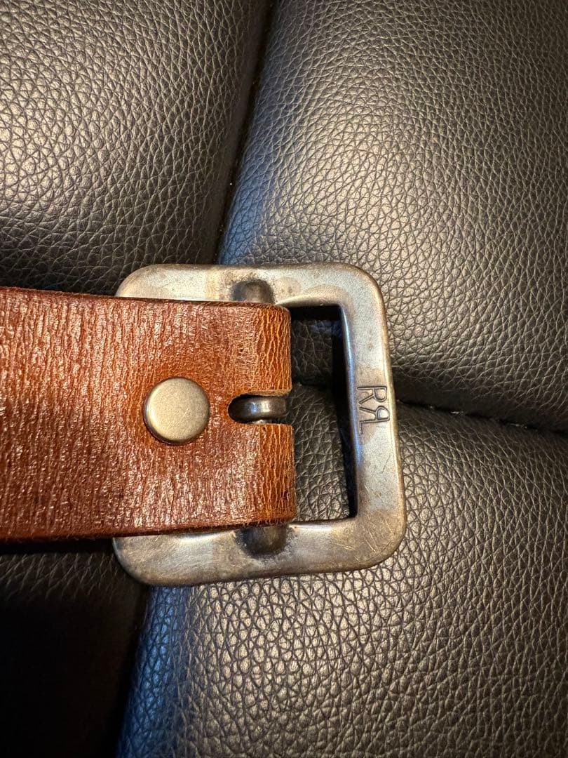 RRL ハンドバーニッシュド　レザーベルト　希少！２８インチ