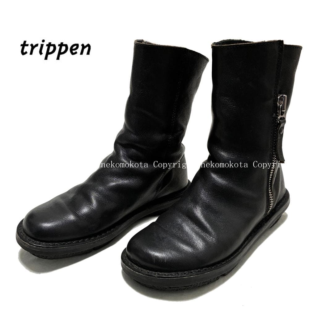 専用★トリッペン deer サイドジップ ブーツ 35 黒 trippen