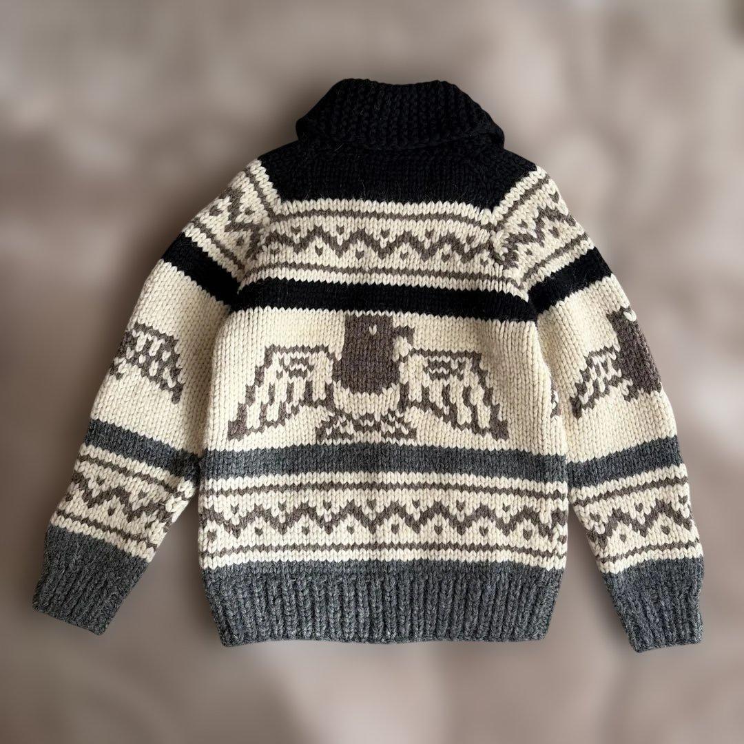 カナダ製 Kanata カナタ カウチンニット フルジップ サンダーバード