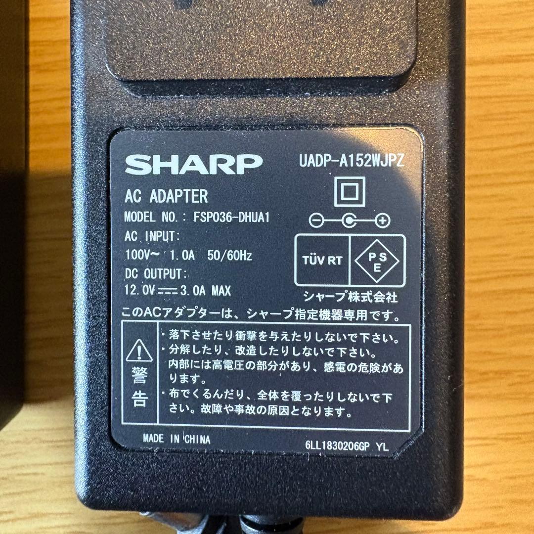 【美品】シャープ ポータブル液晶テレビ AQUOS ブラック 2T-C12AF