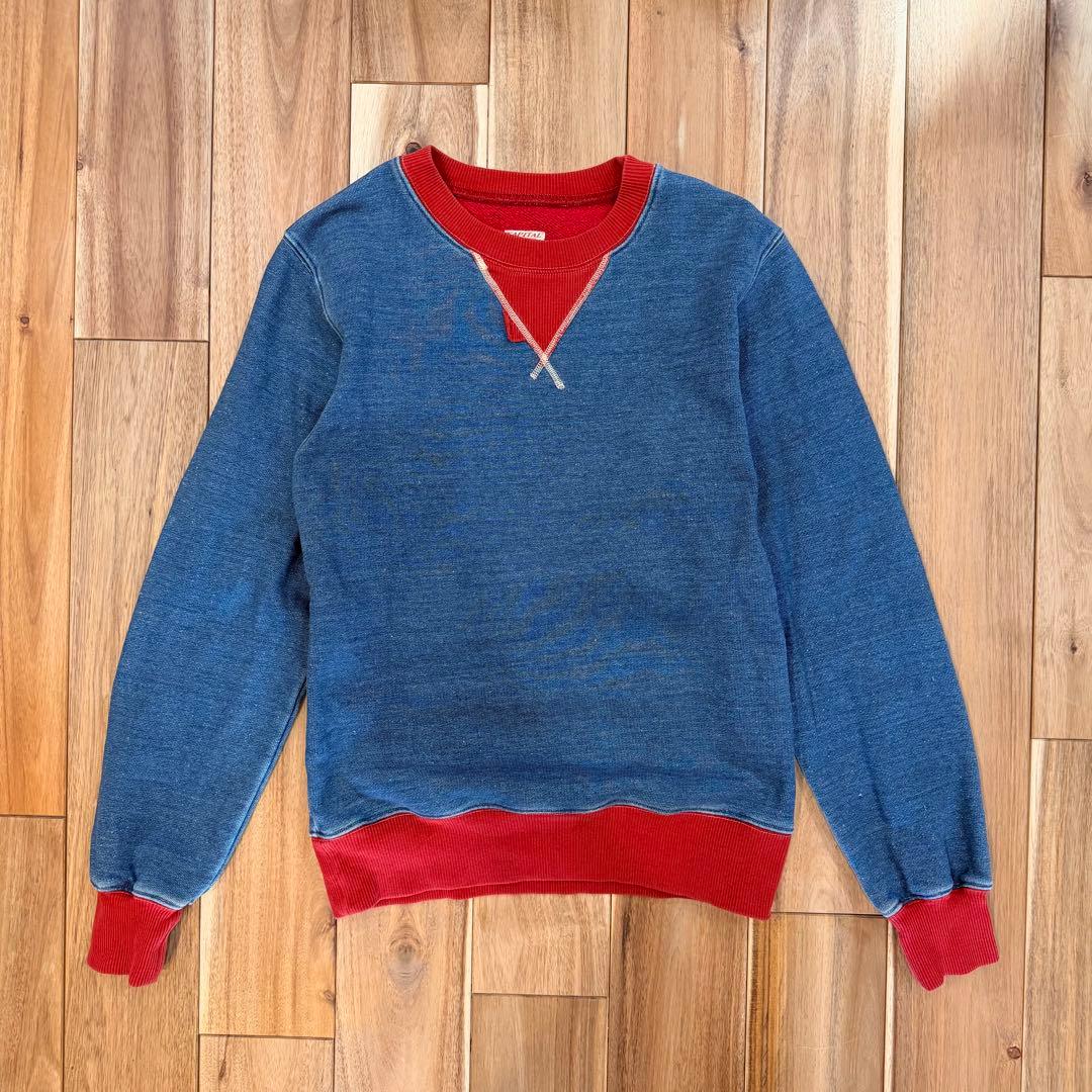 ア*ラ様 希少美品Kapitalキャピタル インディゴ染スウェットシャツ サイズ