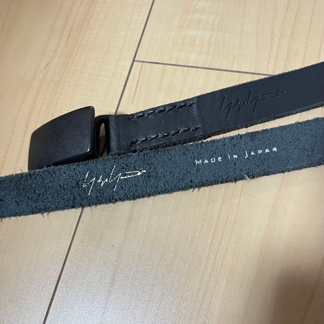 ヨウジヤマモトプールオム　24SS ロングレザーベルト　ブラック