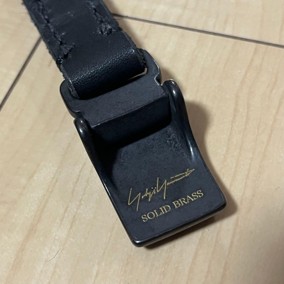 ヨウジヤマモトプールオム　24SS ロングレザーベルト　ブラック