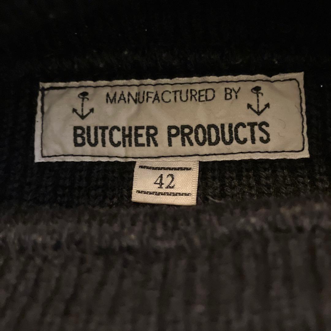 Butcher Products ウールリブ編みニット 42 ブラック