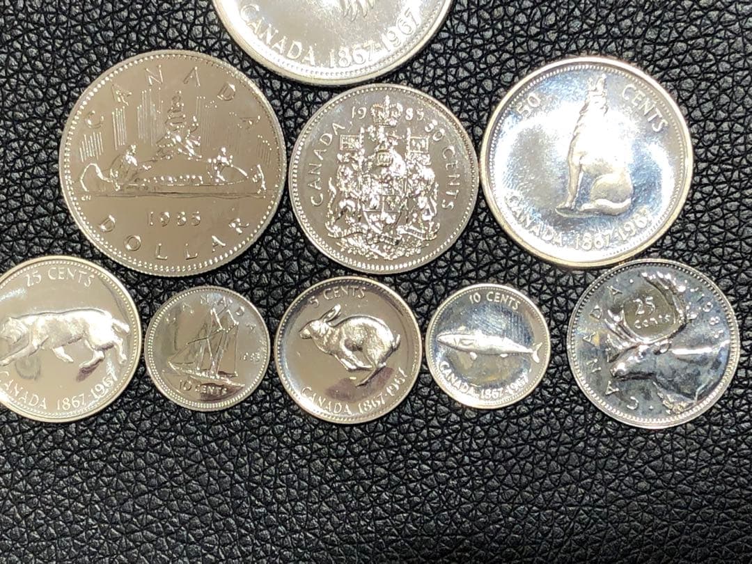 【美品】カナダドル　セント　銀貨　アンティーク