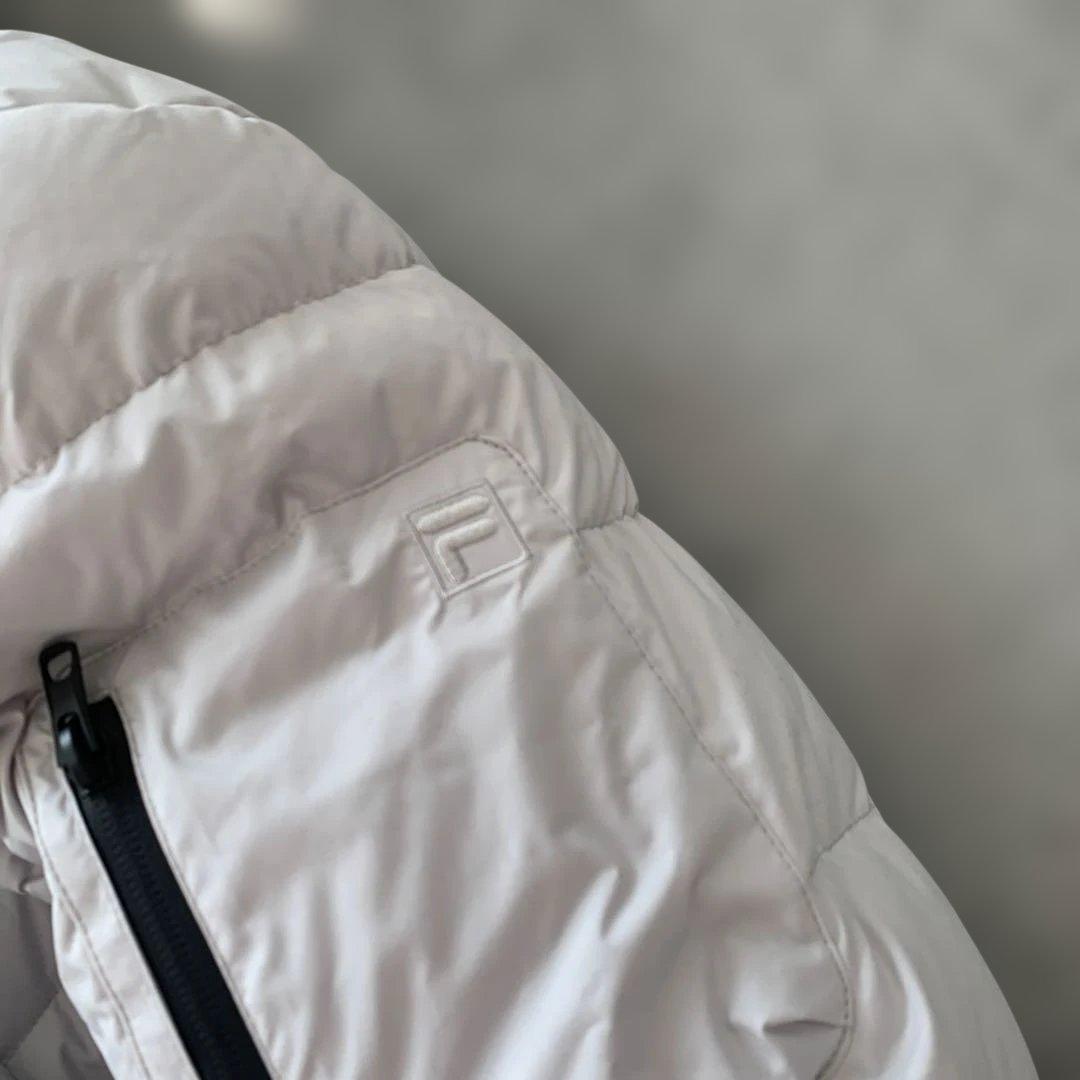 未使用✨FILAGOLFライトグレー ロングダウンジャケット L タイトフィット