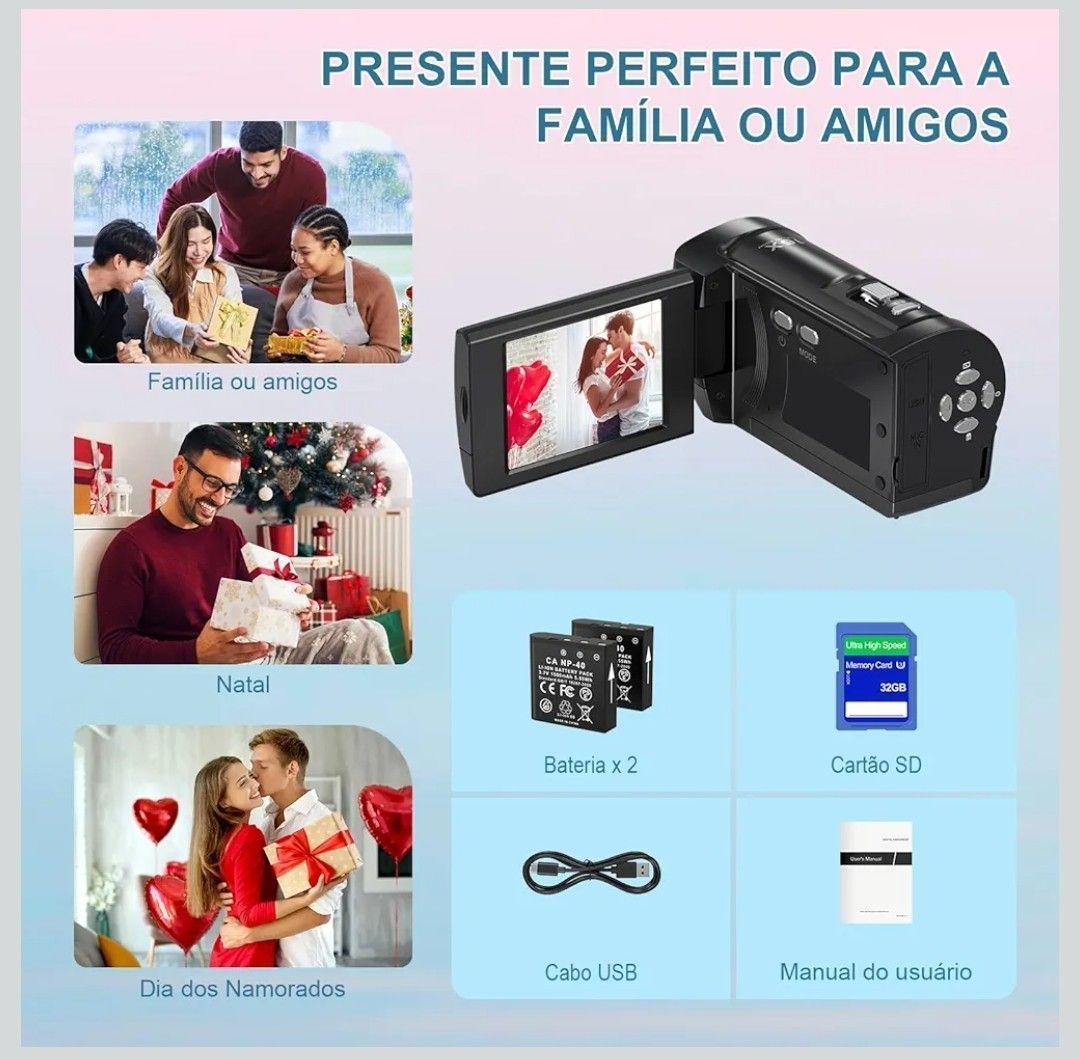 ビデオカメラ 2.7K 16 倍デジタルズーム ウェブカメラ 2.8 インチ軽量