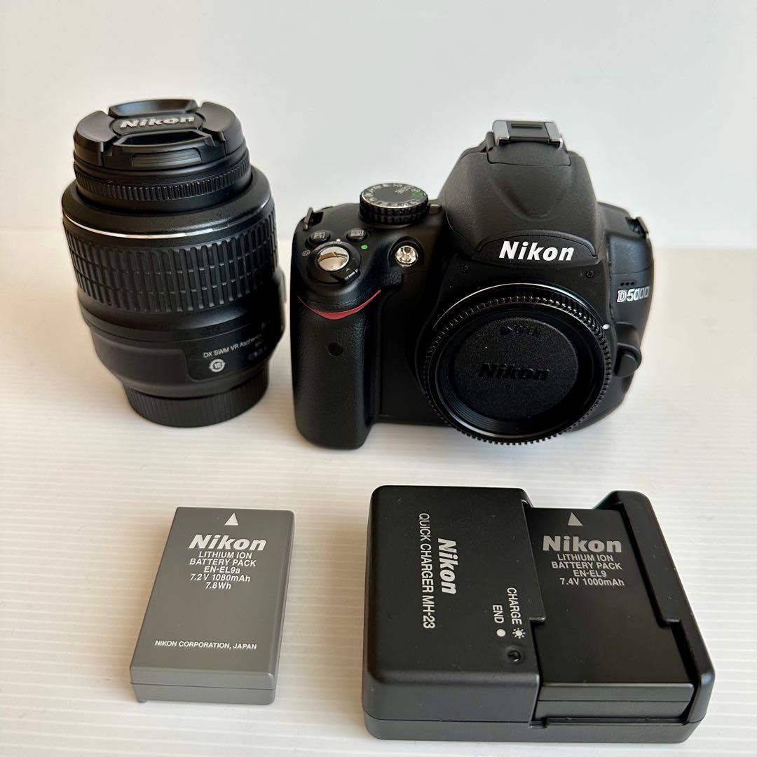 予備バッテリー付✨Nikon D5000 18-55mm VR 簡単操作の高機能