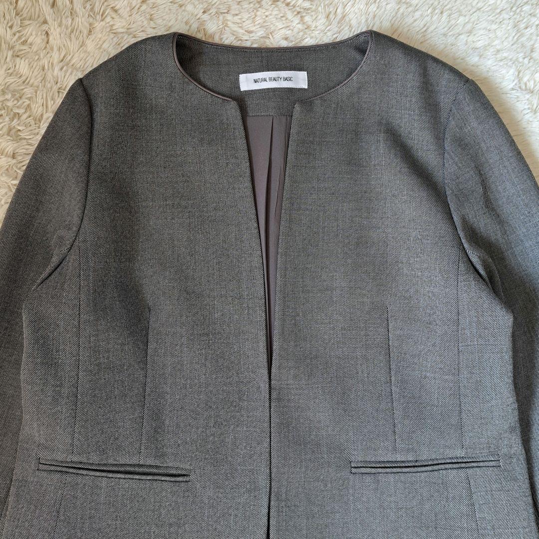 hyun様 美品 ナチュラルビューティーベーシック シャークスキン パンツスーツ