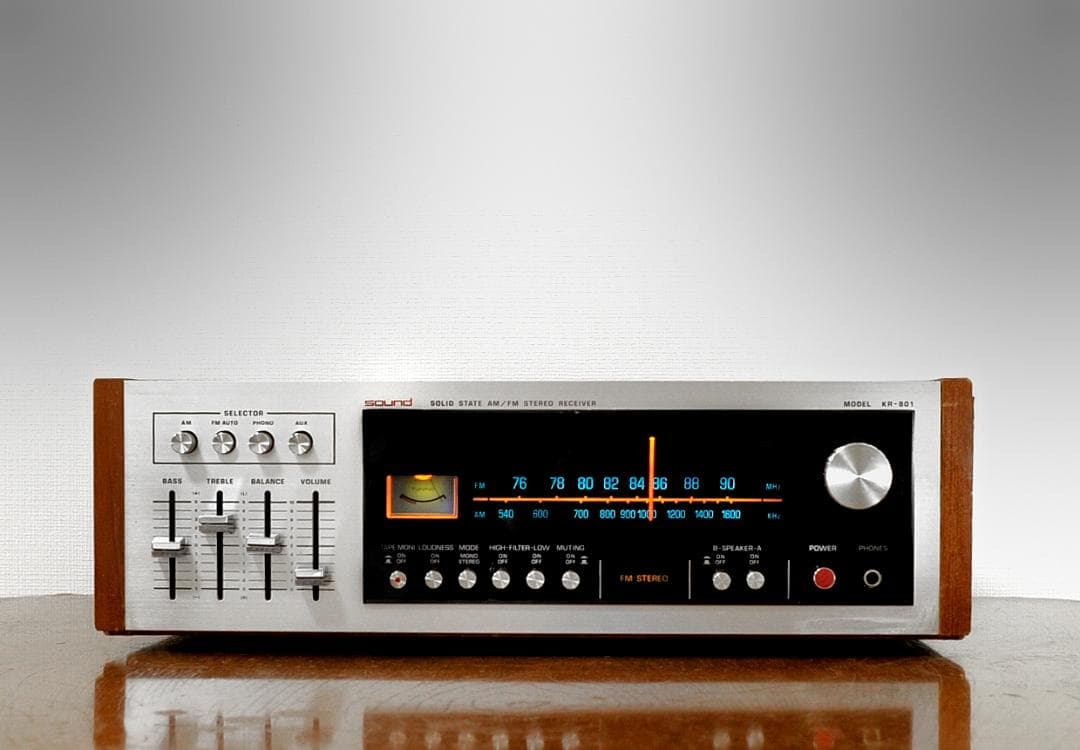 ★【動作品】SOUND KR-801 AM/FM ステレオレシーバー ♪
