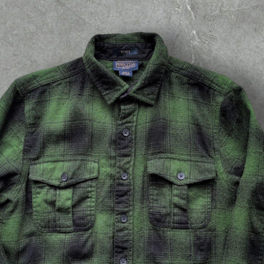 橋*下様 ペンドルトン オンブレチェック ウールネルシャツ Mサイズ SCOUT