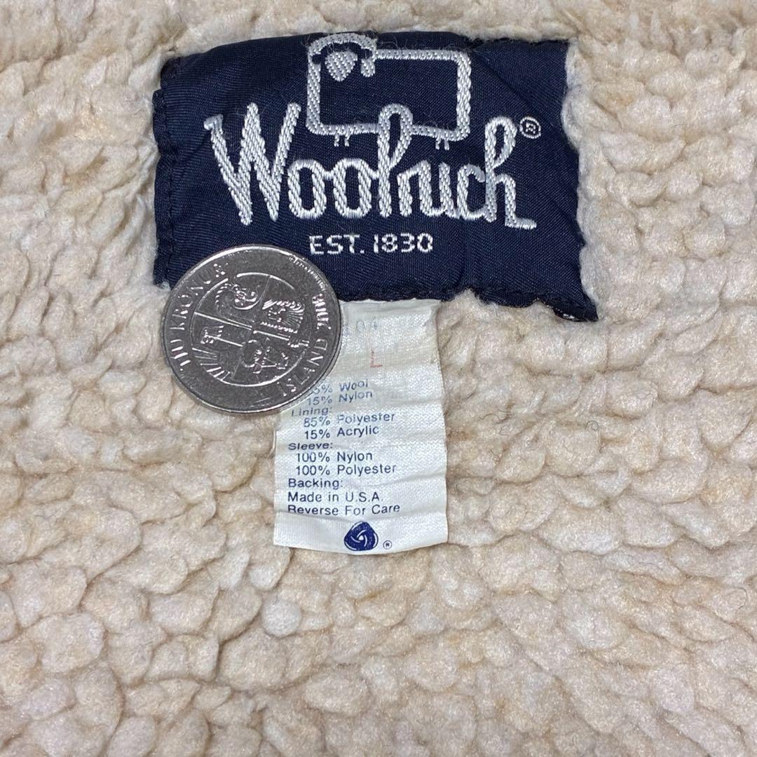80’s Woolrich ウールハリントンジャケット USA製 短丈 裏ボア
