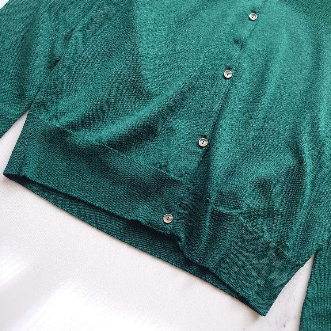 現行タグ ジョンスメドレー エクストラファインメリノウール 長袖カーディガン S