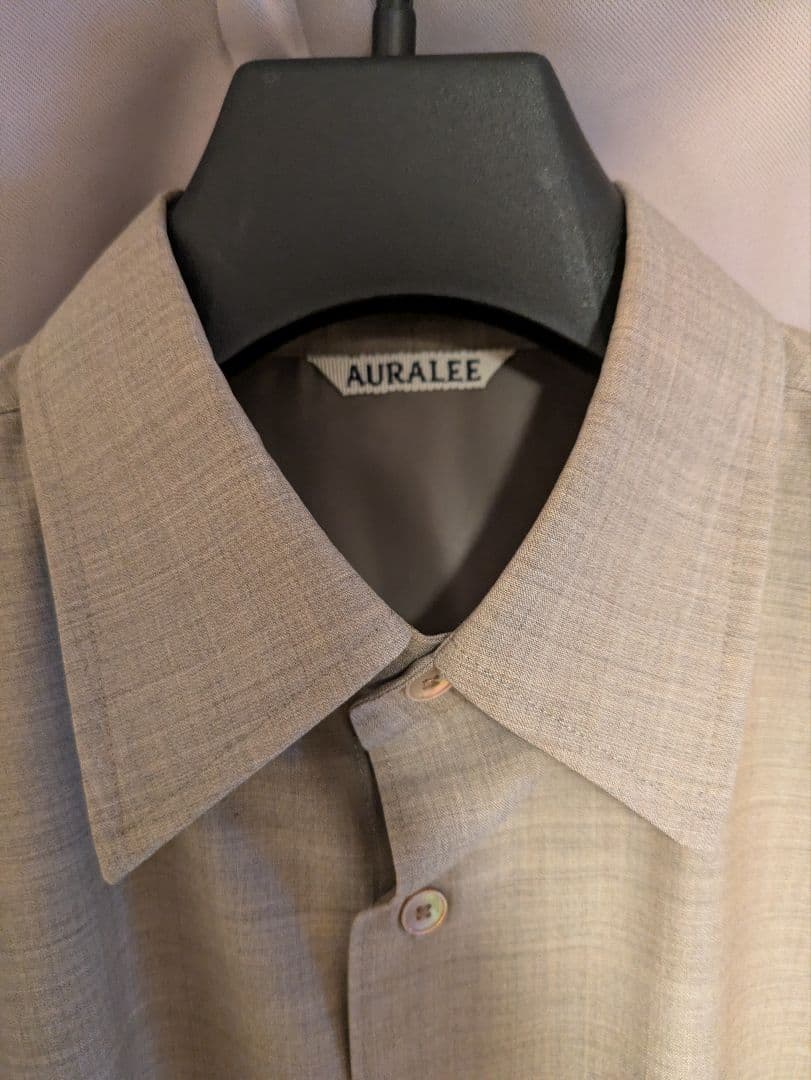 トップス AURALEE SUPER FINE TROPICAL WOOL SHIRT
