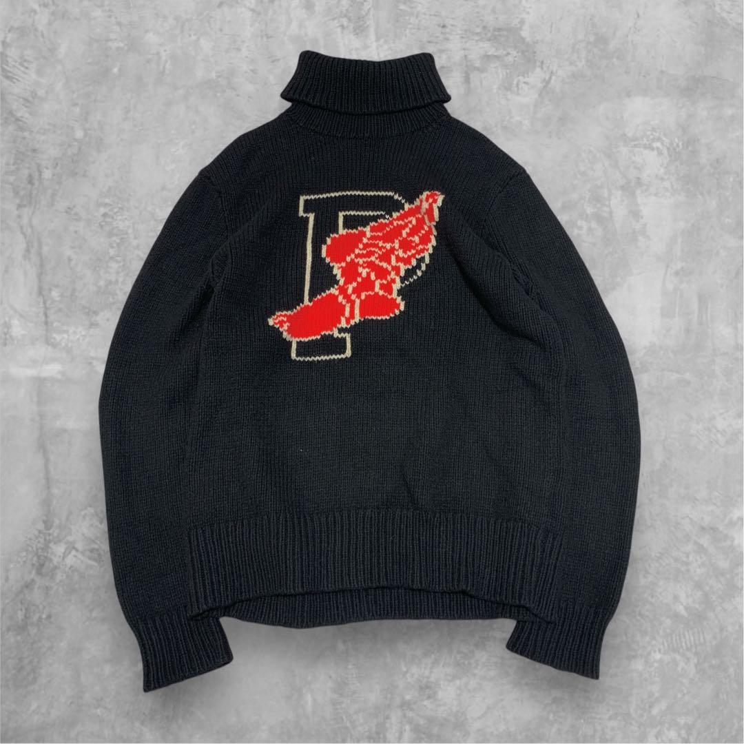 POLO RALPH LAUREN　PWING HIGH NECK KNIT　黒