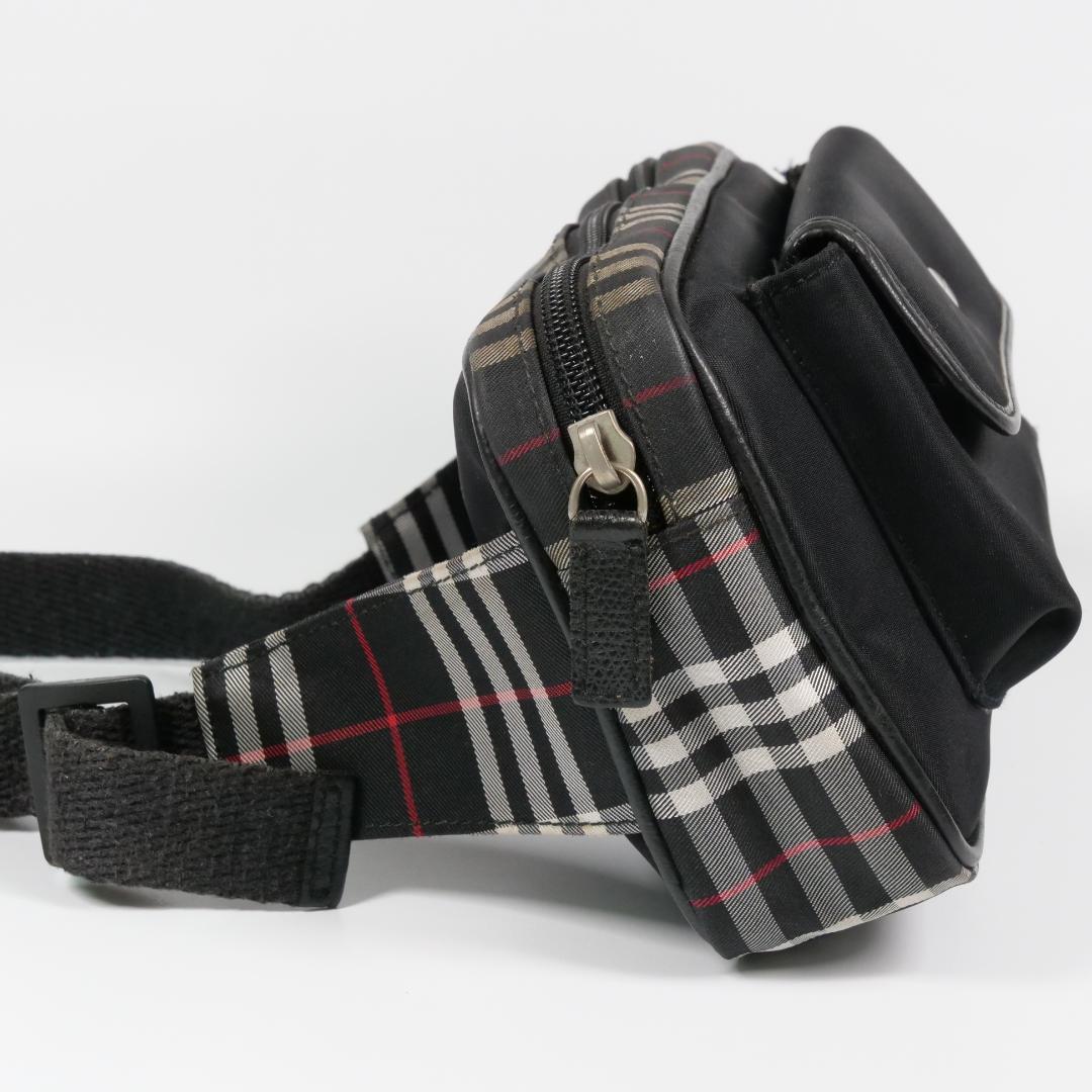 希少上品✨バーバリー ウエストバッグ ノバチェック キャンバス