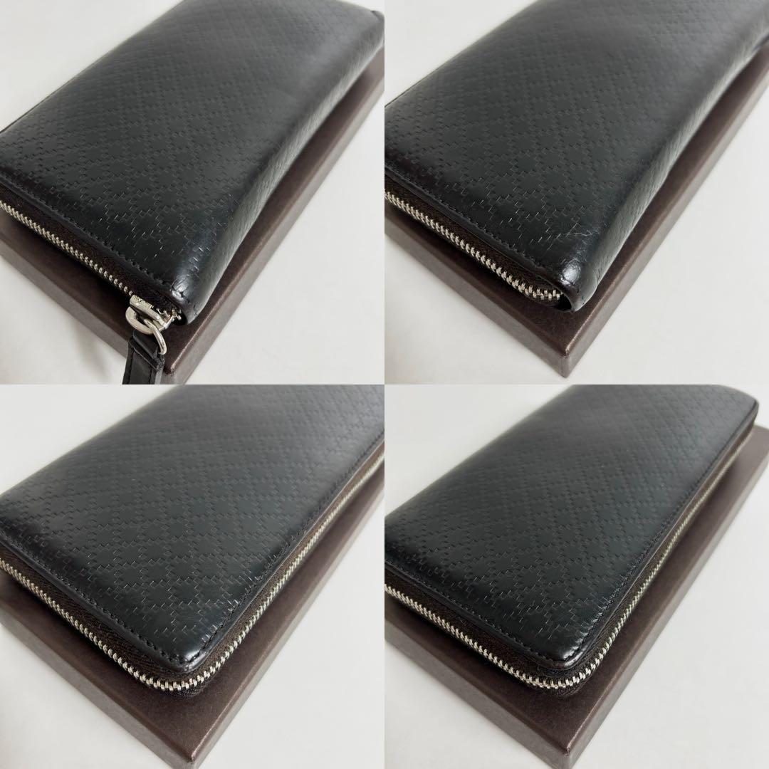 ✅【美品】 メンテ済み グッチ　ラウンドファスナー　GUCCI レザー　長財布