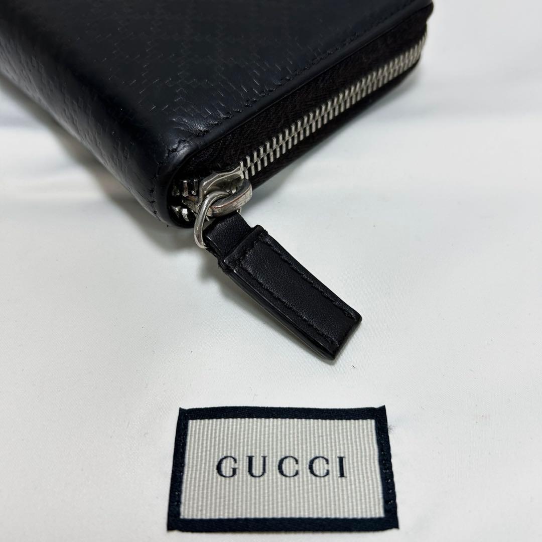 ✅【美品】 メンテ済み グッチ　ラウンドファスナー　GUCCI レザー　長財布