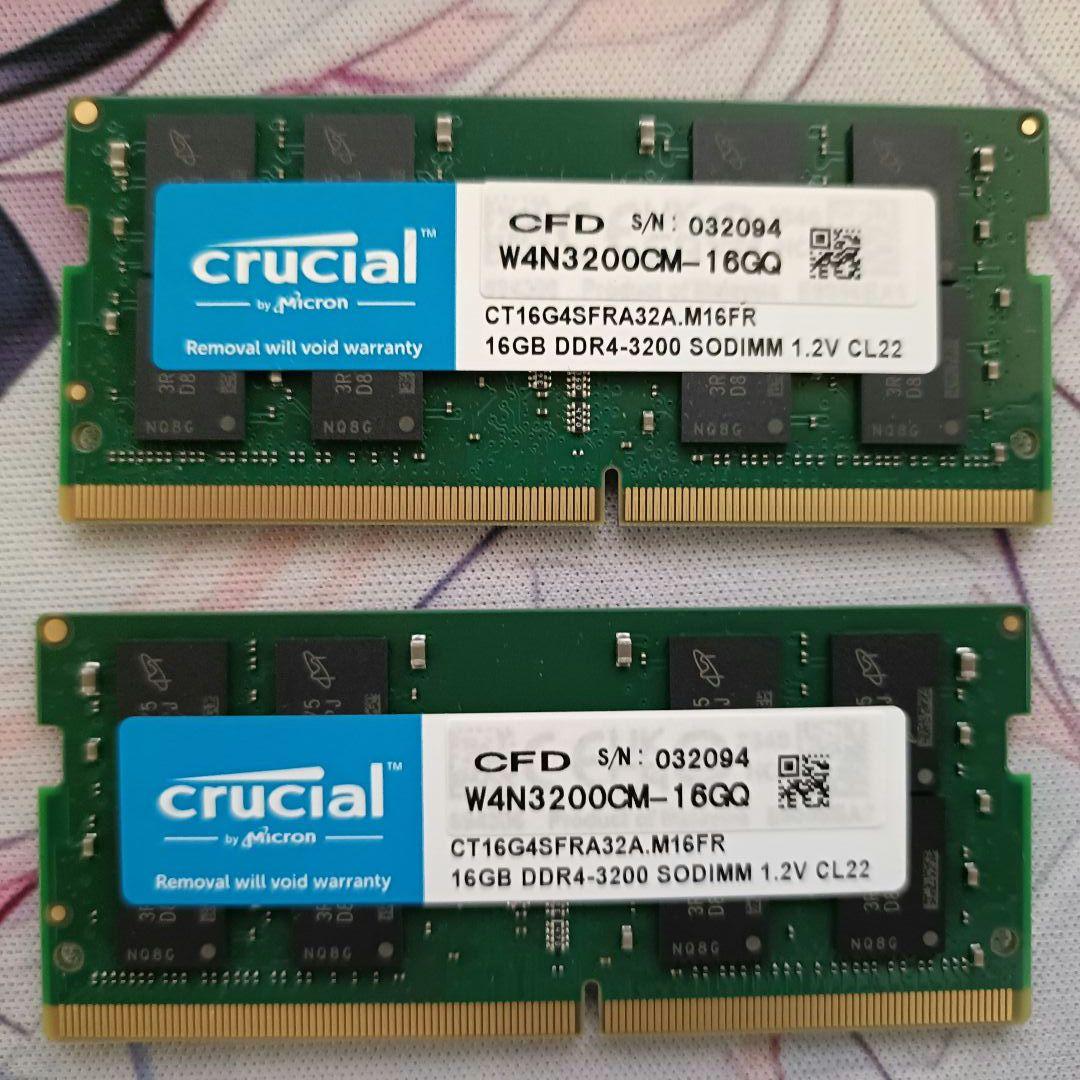 Crucial 16GB×2(32GB) DDR4-3200 SO-DIMM