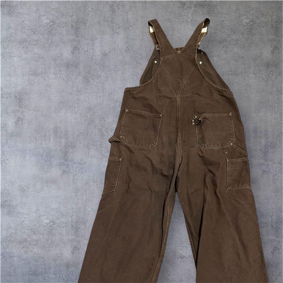 Carhartt ブラウンオーバーオール 40 x 32
