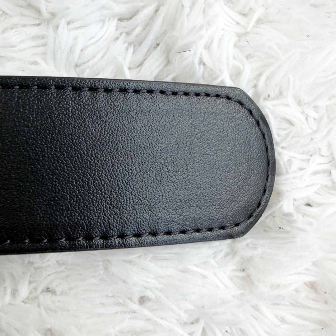 【極美品&レア】フェラガモ デカロゴ ベルト ガンチーニ ビジネス ブラック