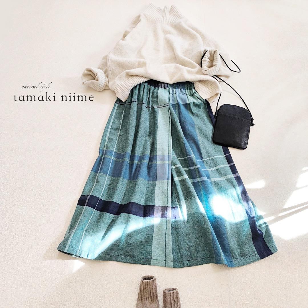 美品 タマキニイメ tamaki niime ぽわん スカート ショート