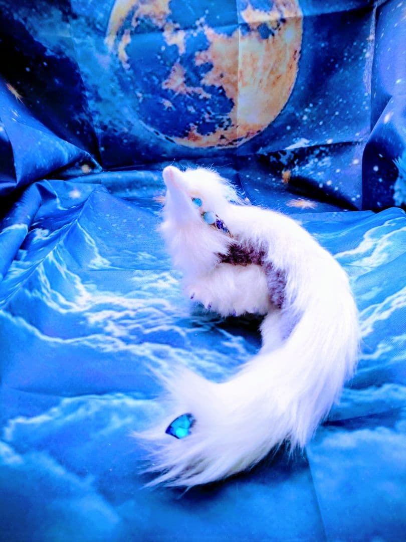 ふわふわな龍DragonドラゴンArtDollハンドメイドぬいぐるみアートドール