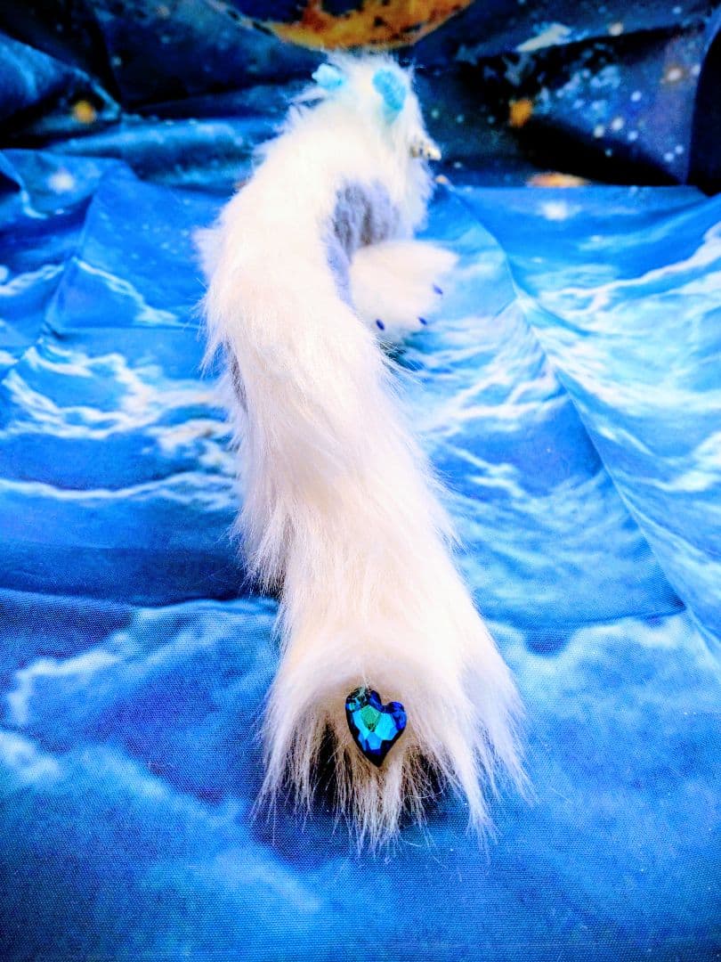 ふわふわな龍DragonドラゴンArtDollハンドメイドぬいぐるみアートドール