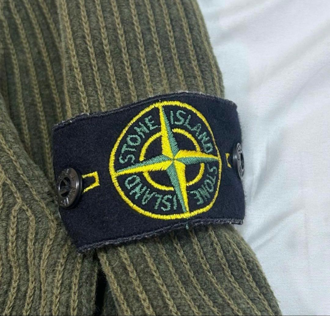 STONE  オリーブリブニットセーター