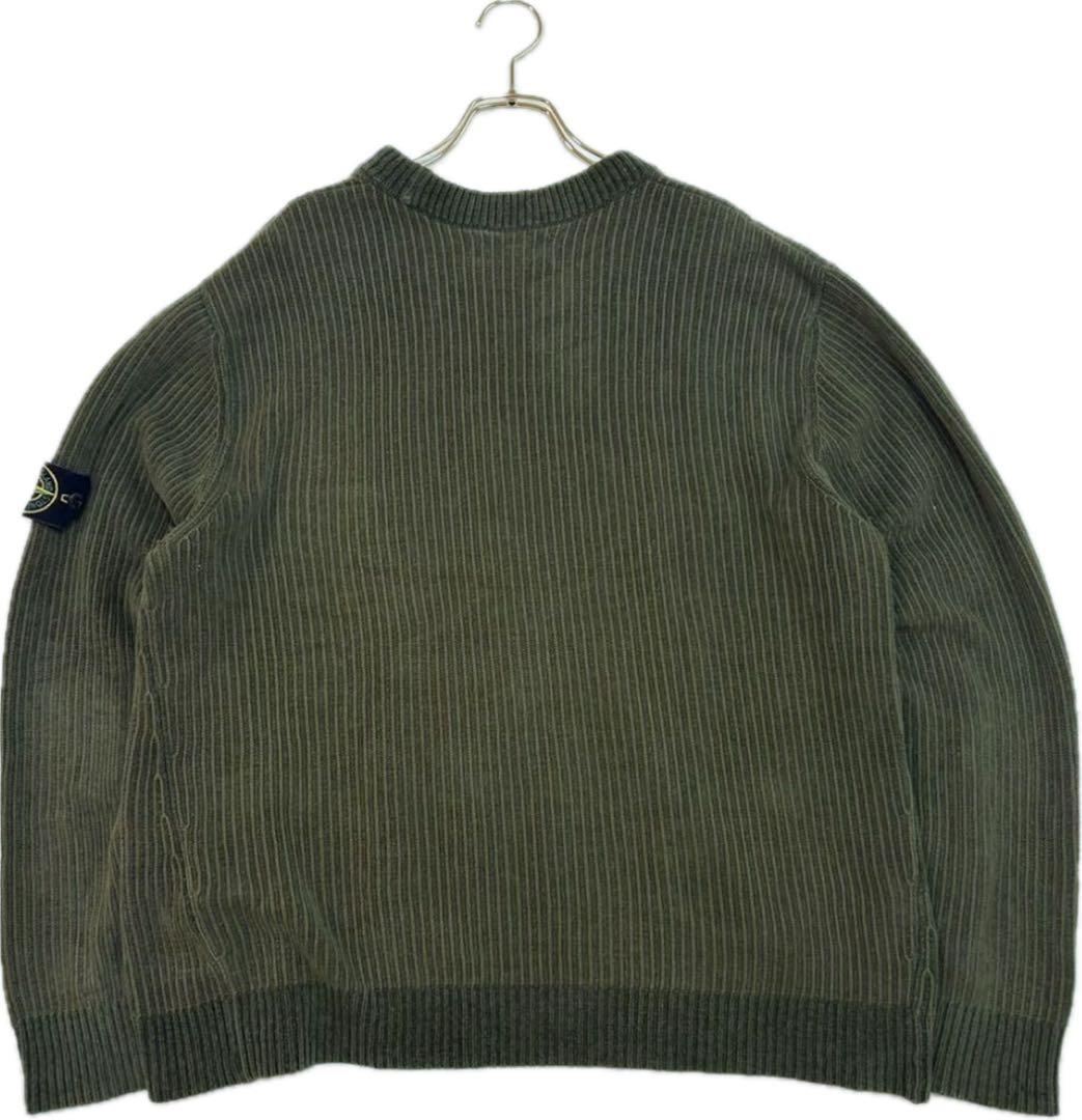 STONE  オリーブリブニットセーター