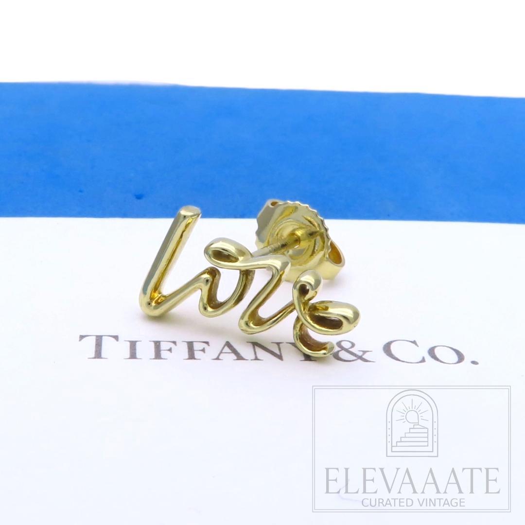 ティファニー ゴールド LOVE ピアス 750 K18 片耳 TO127