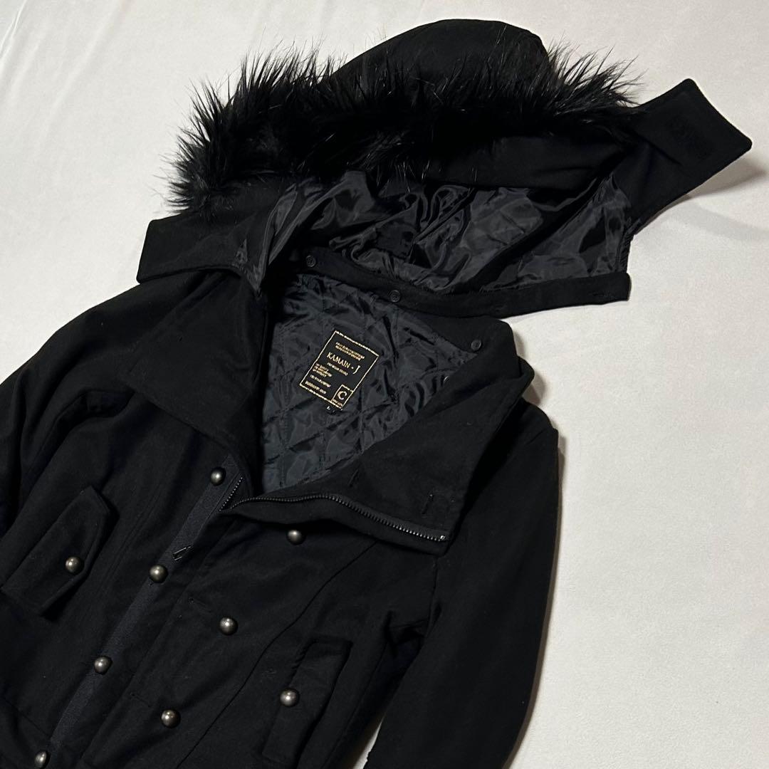 00s ナポレオンジャケット ファー フーディ お兄系 モードロック y2k