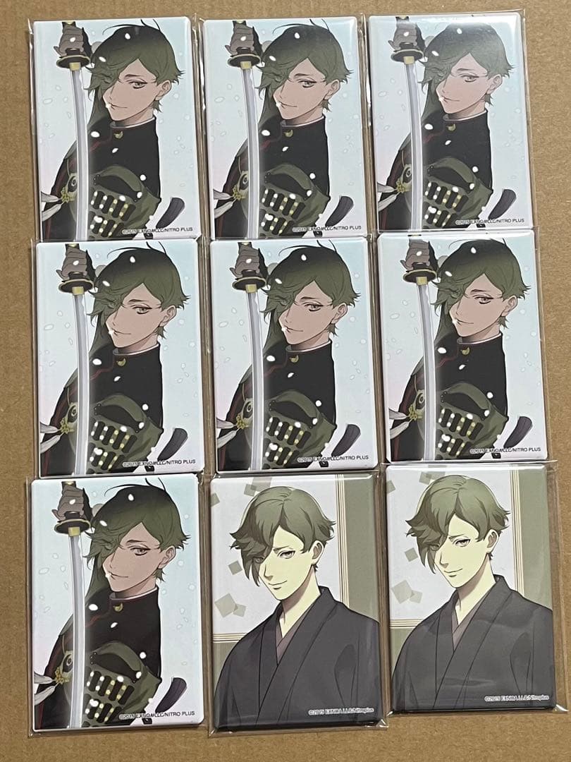 鶯丸　スクエア缶バッジ　二周年記念祝画　軽装