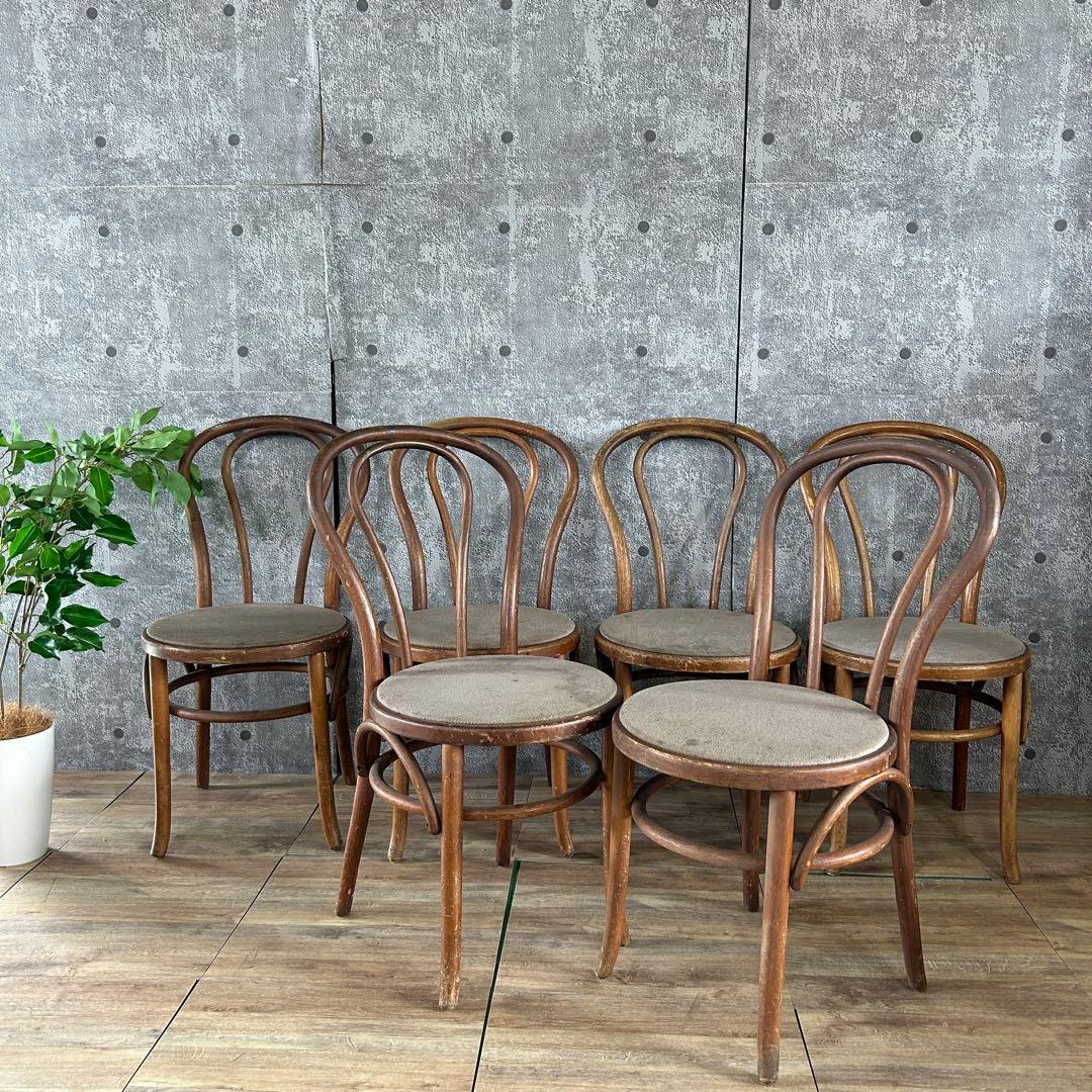 しの꧁曲げ木家具꧂ベントウッドチェア2脚 カフェ コーヒー 店舗什器