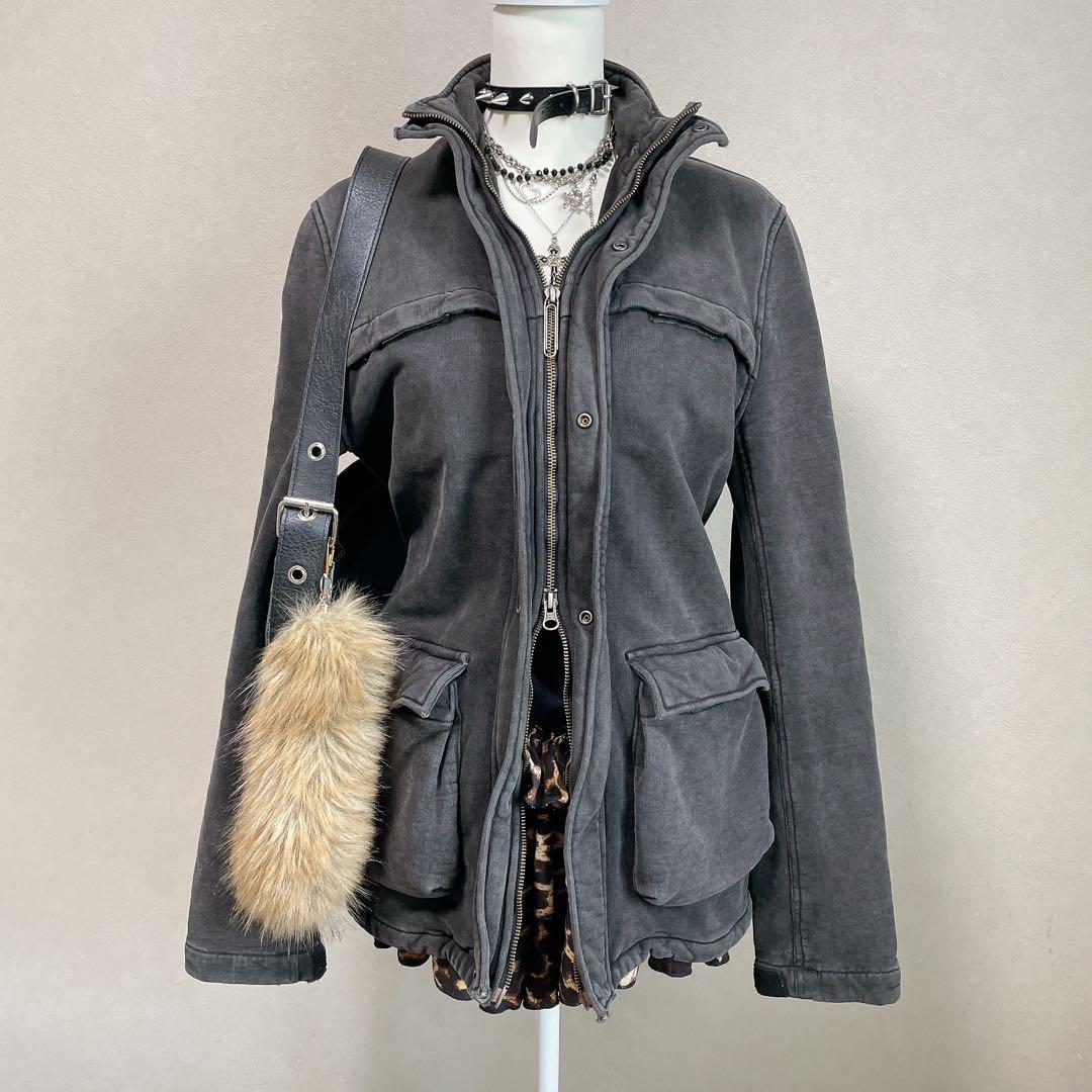 y2k 00s 平成ギャル　ジャケット　ギミック　ジップ　ミリタリー　グランジ