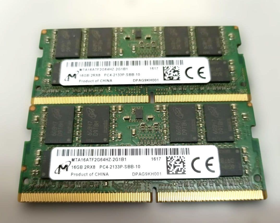 PC4-2133P 16GB DDR4 メモリ 2本セット　32GB